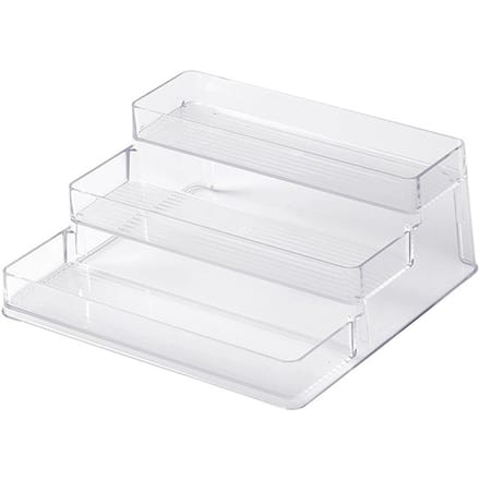 Doorzichtig Acryl Display Verhoger Plank 3-Laags Verhoger Display Standaard Keuken Badkamer Opbergrek white
