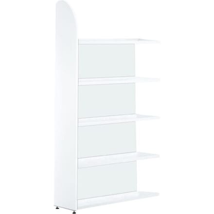 Open kast Dante®, stellingsectie, H 1900 x B 1000 mm, achterwand, wit