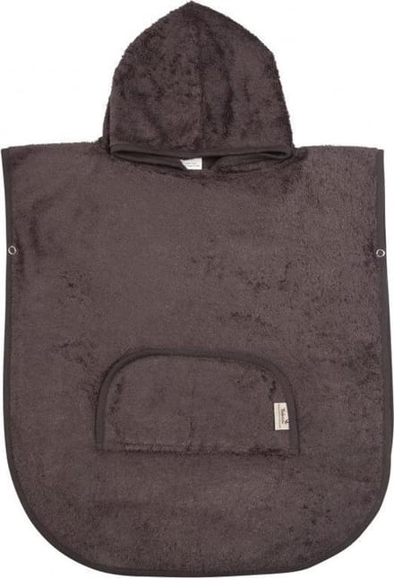 Timboo Poncho met ronde hals - 2-4 jaar - Graphit