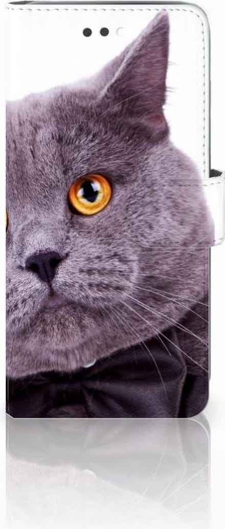 Apple iPhone 7 Plus | 8 Plus Telefoonhoesje met Pasjes Kat