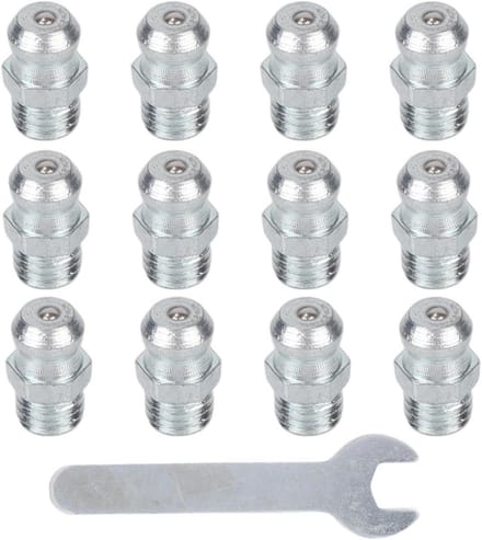 100 Stuks Rechte Geperste Nippels 1/4-28 SAE Schroefdraad met Sleutel voor Machines