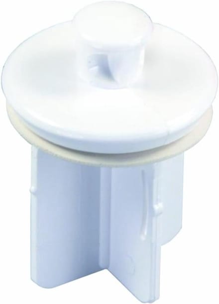 Pop-up stopper - Afvoerstop bad - Badkamer lekken dichten - Vier platte stelen - 38 cm diameter - Wit