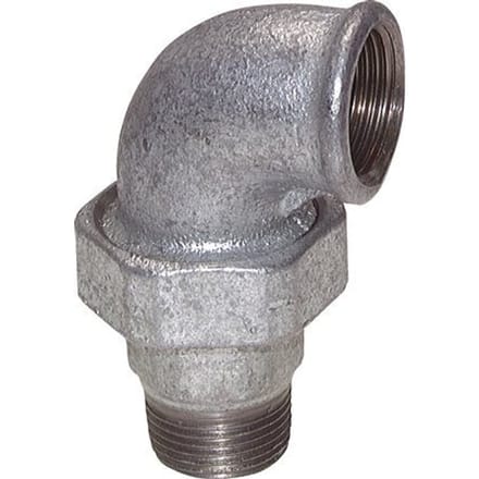 90° L-Koppeling Aansluiting 3'' Buitendraad R X Binnendraad Rp Gietijzer Conische Afdichting 25bar