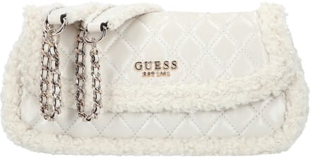 GUESS schoudertas Cristi Convertible Crossbody Flap Bag Bone crème