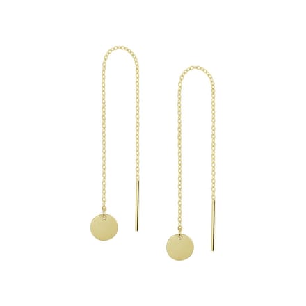 Marie Celeste doortrekoorbellen rondjes - 5.5 mm - Goud
