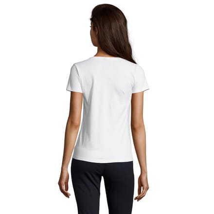 SOLS Dames/Dames Imperial V Hals T-shirt (Wit)