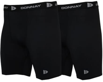 2-Pack Donnay - Compressie Short - Thermo/Sportshort (15cm) - Heren - Black (020) - maat M