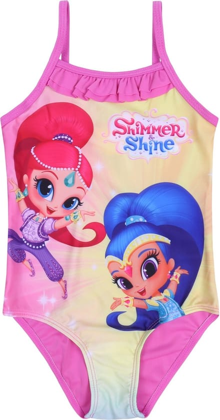 SHIMMER & SHINE Meisjes badpak, voor het zwembad, het strand, roze / 116
