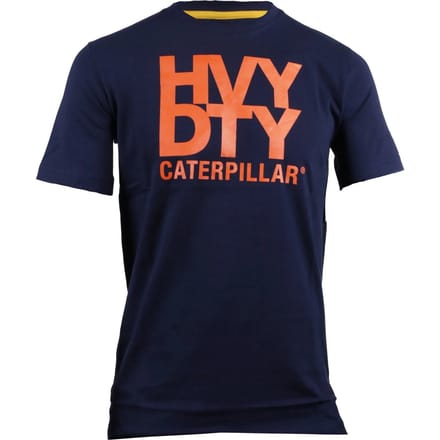 Caterpillar Heren Handelsmerk Logo T-shirt (Eclips Blauw)