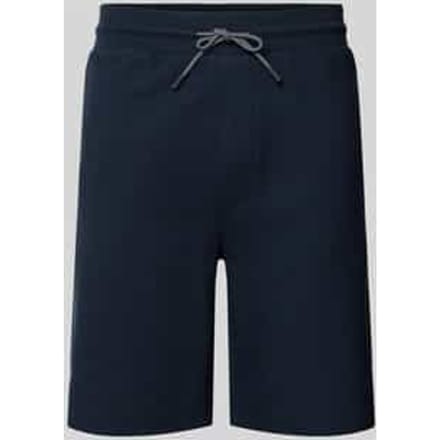 Sweatshorts met structuurpatroon en tunnelkoord