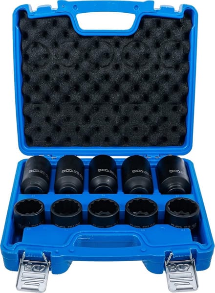 10-delige Krachtdopsleutel Set Voor 1/2 Inch Slagschroevendraaier, 32-36mm