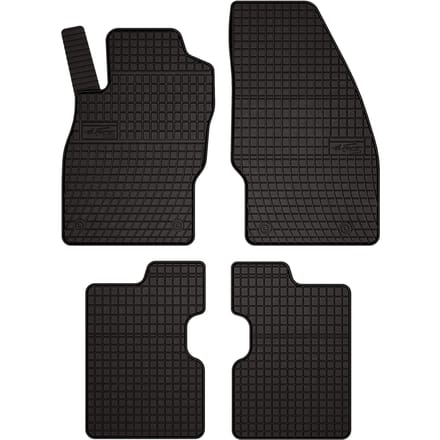 Wielganizator SolidPRO Serie - Rubber Automatten - Opel Corsa E Hatchback - Zwart - Op Maat Gemaakt