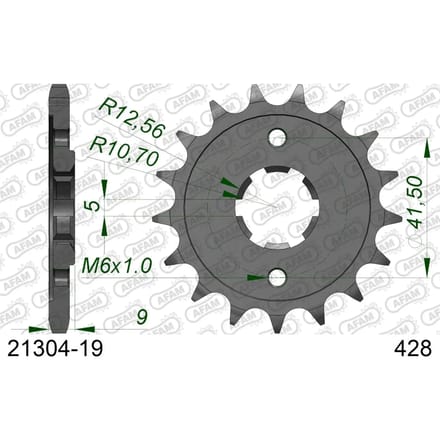 Tandwiel Afam 428 19 dents