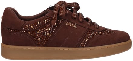 La Strada Sneaker Met Steentjes Bruin Textiel - Damesschoenen - Maat - 41