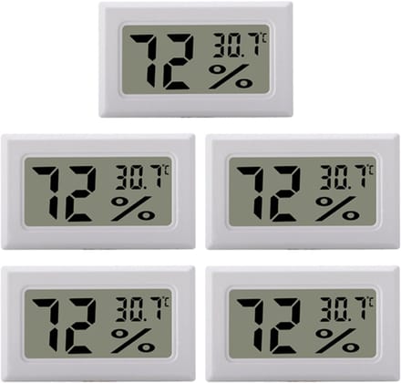 Mini digitale hygrometer / thermometer 5-pack