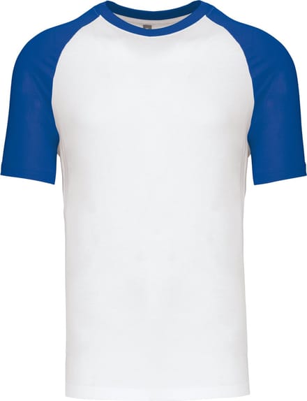 Kariban Baseball - Tweekleurig t-shirt K330 - White / Royal Blue - S