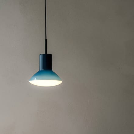 Grupa Onda hanglamp, blauw, Ø 17 cm, glas, GU10