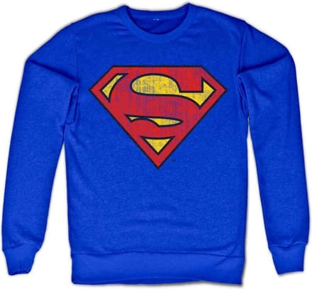 DC Comics Superman Sweater/trui -S- Washed Shield Blauw