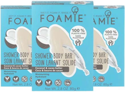 Foamie - Body Bar Shake Your Coconuts - 3 x 1 stuk - Voordeelverpakking