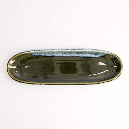 Tokyo Design Studio - Mino Craft Bord - Ovaal - Groen - 34,5 x 10,8 x 2,5 cm