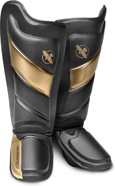 Hayabusa Kickboks Scheenbeschermers T3 Zwart Goud - M
