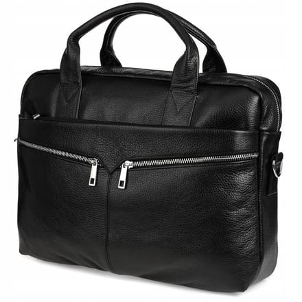 Beltimore Leren Aktetas Heren Zwart Grote Laptop Tas