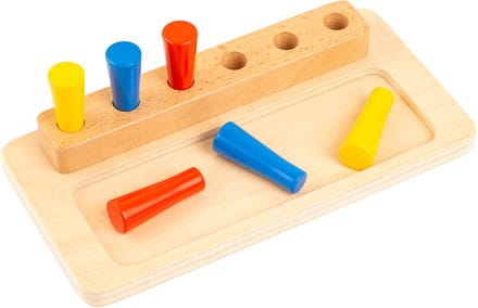 Educo Educatief speelgoed 'Plaats de pin' - Sensorisch speelgoed 1 jaar - Spelend leren Motoriek - Houten speelgoed