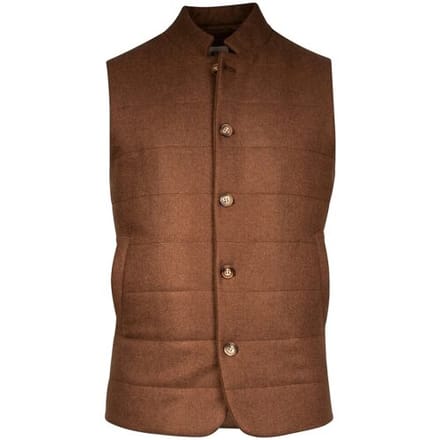 Giordano Body-Warmer Owen Wool Blend Subtle Mélange Uni Color Choco Brown / male