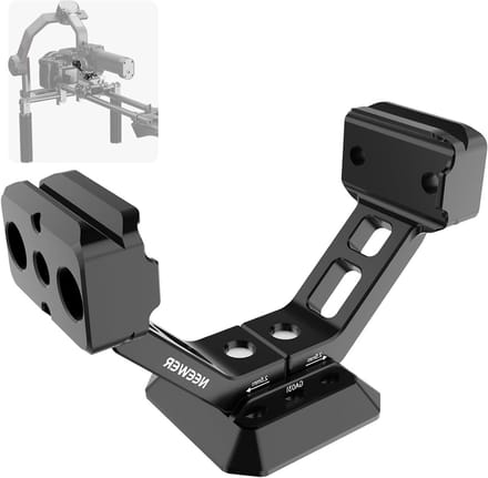 Gimbal Mount voor RS4/RS3 Camera's, Arca Type Quick Release voor Stabilizers en Shoulder Rigs met NATO Rail en V-Mount Batterij Accessoires
