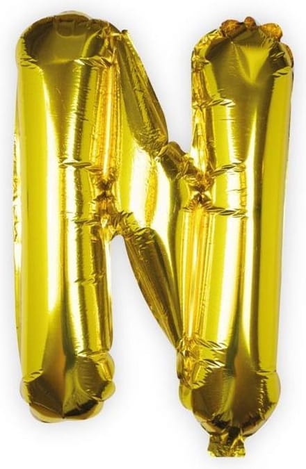 Ginger Ray Pick & Mix - Folieballon letter N - goud