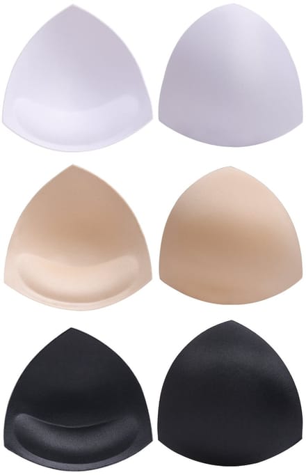 JHUBERS - Goede pads - Bikini Pad - Push-up Pad - Driehoeksvorm - Inzetstukken - Voor dames - 3 paar