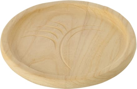 J-Line decoratie Plateau Blad - hout - naturel - large