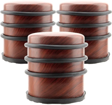 Cosensi- Deurstoppers Zware Roestvrij Stalen Constructie - Deurstopper met Siliconen Ringen - Modern Design - Bescherming voor Deuren - 3 Stuks - 2.88 x 3.2 Inch - Deurbuffer