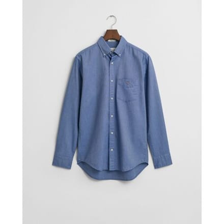 Gant Overhemd Uni Oxford Button Down Rich Blue / male
