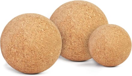 Set van 3 Kurk Massageballen voor Yoga en Spierontspanning