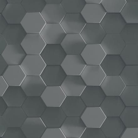 3D HEXAGON BEHANG | Honingraat - grijs zwart - A.S. Création PintWalls II