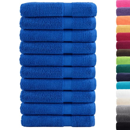 vidaXL - Handdoeken - SOLUND - 10 - st - 600 - g/m² - 100x200 - cm - blauw