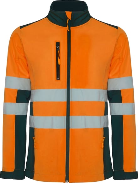 Roly Antares Soft Shell Jacket RY9303 - Navy Blue 55/Fluor Orange 223 - M