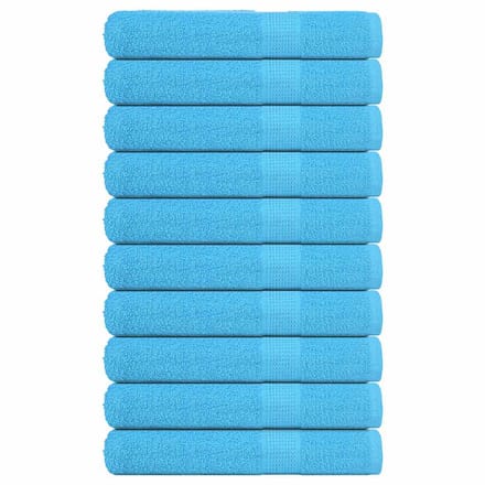vidaXL - Handdoeken - FROGN - 10 - st - 100x200 - cm - 360 - g/m² - turquoise