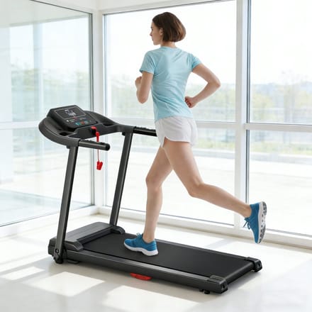 Stille loopband voor thuis met 12 programma's, hartslagmeter en max. belasting 136 kg – verbeterde motor