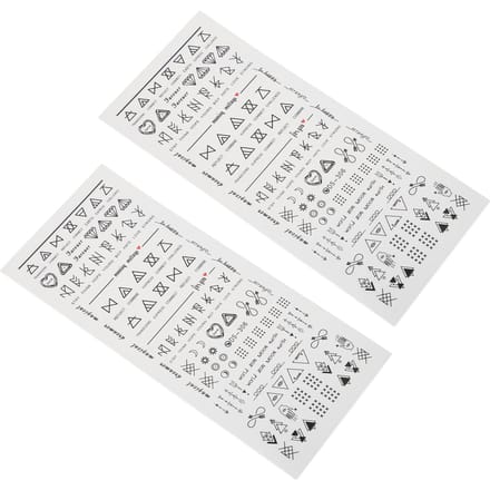 2 stuks Nagellak Sticker Letterstrip Water Transfer Nagellak Sticker Nageldecoratie white