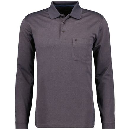 Ragman Polo Softknit Easy Care Mini Jacquard Design Mocca / male