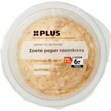 Zoete peper roomkaas