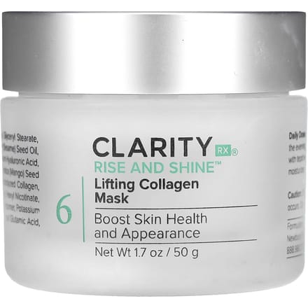ClarityRx, Rise and Shine, Lifting Collagen Mask, 1.7 oz (50 g) white
