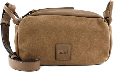 FREDsBRUDER Leren Schoudertas Sually Camera Bag Coffee & Cream Lichtbruin