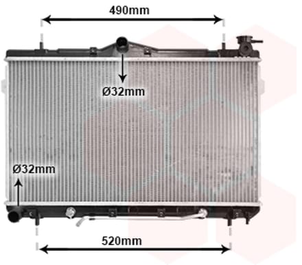 Van Wezel - RADIATOR VOOR HYUNDAI ELANTRA 1995-1998 2531027000