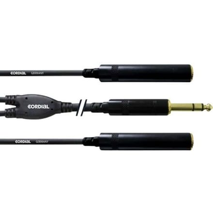 CORDIAL 0,3 M REAN JACKPLUG 6,3 MM/2X JACKPLUG 6,3 MM BUS