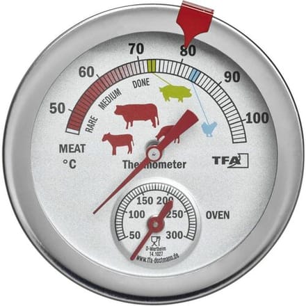 TFA Dostmann vleesthermometer - analoog - prikker - RVS - 0-300 graden celcius - 11 cm