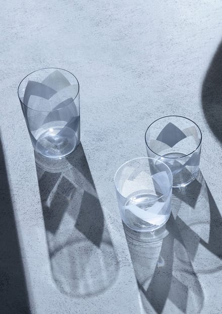 L.S.A. - Peaks Tumbler Glas 310 ml Set van 4 Stuks - Glas - Wit