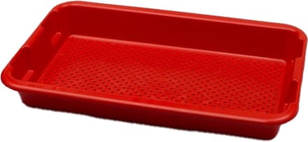 Scaritech lekbak 600 x 400 mm - geperforeerde bodem - rood